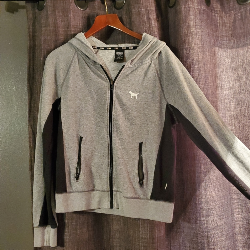 Pink Victoria Secret light thin sweater zip up